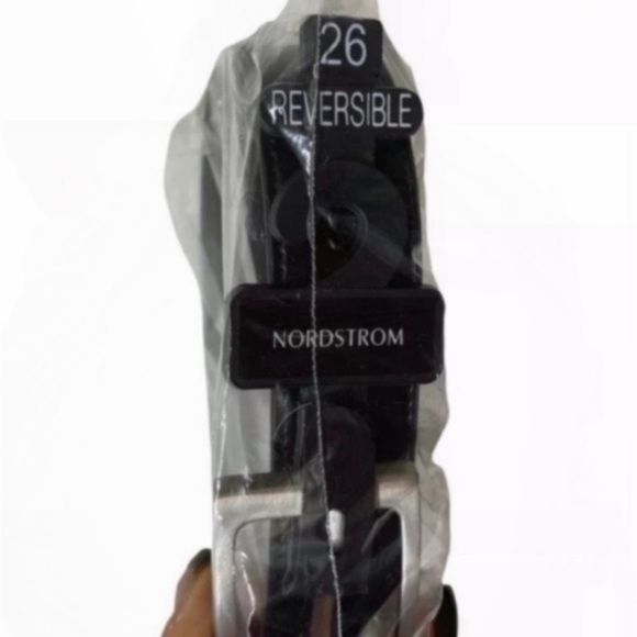 Nordstrom Boy's Kid's Black Brown Faux Leather Reversible Belt US Waist Size 26 - Picture 4 of 9